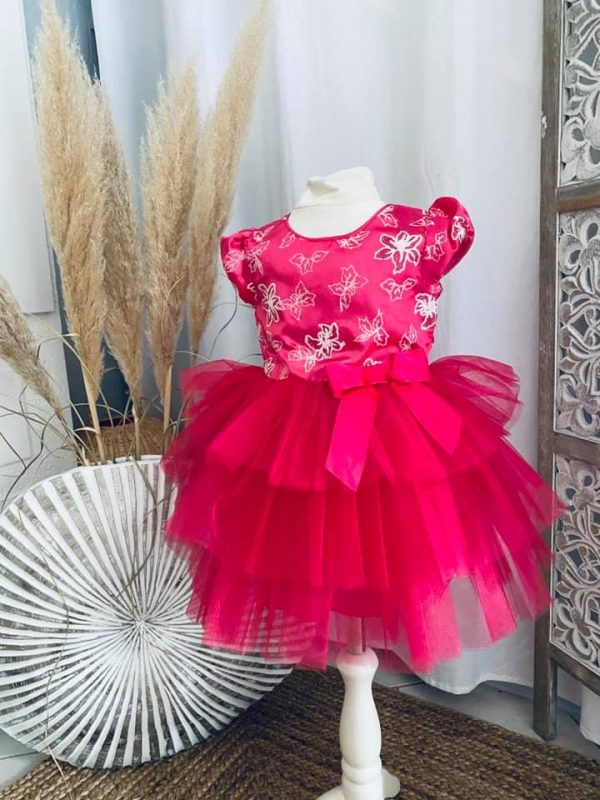 robe sissi flowers fushia 2 à 6 ans