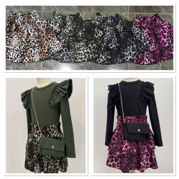 Jupe taille large smockée - Cheetah