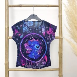 T shirt Stitch attrape rêve noir