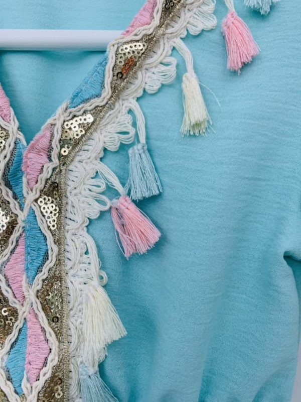 Robe pampilles Ibiza - turquoise – Image 3