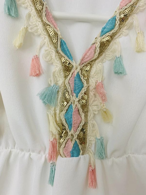 Robe pampilles Ibiza - blanche – Image 2