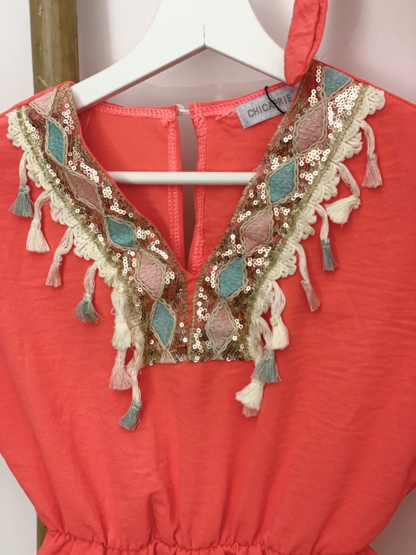 Combishort pampilles Ibiza - Corail flashy – Image 2
