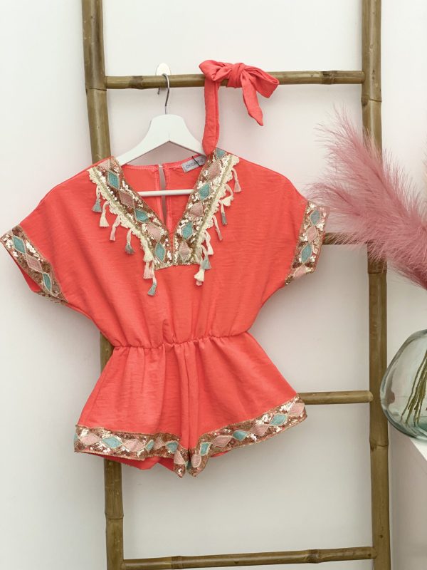Combishort pampilles Ibiza - Corail flashy – Image 4