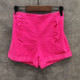 Short rose à froufrou
