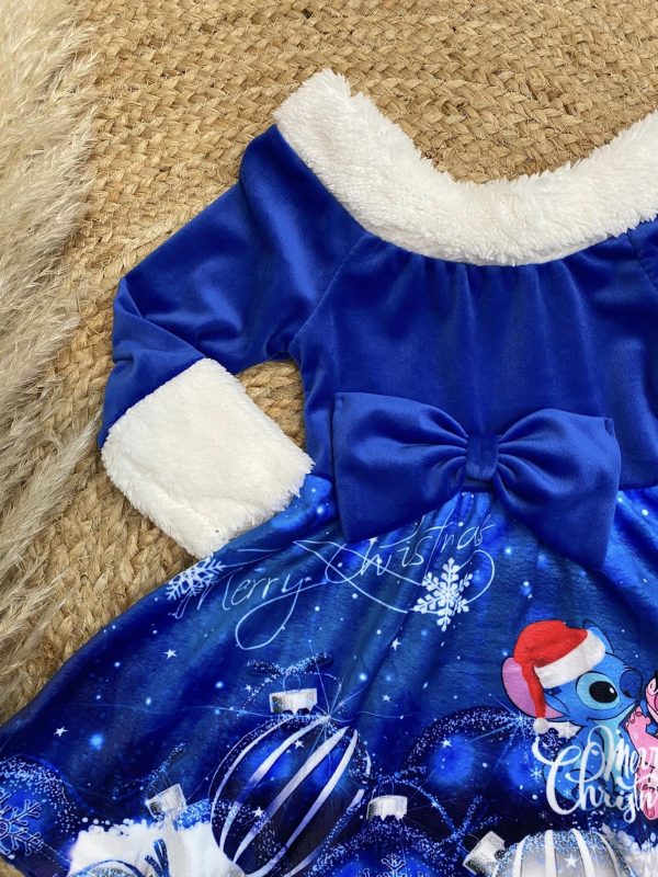 Robe velours Stitch et Angel - Bleu – Image 3