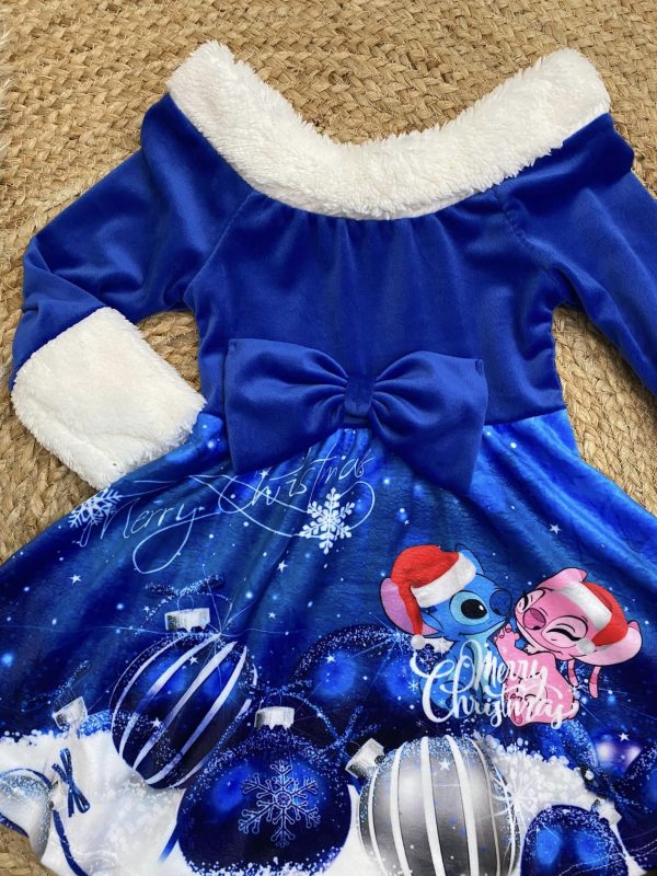 Robe velours Stitch et Angel - Bleu – Image 4