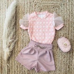 Ensemble chaînette rose 6 mois à 14 ans