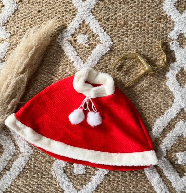 Cape poncho mère Noël 2 à 12 ans – Image 3