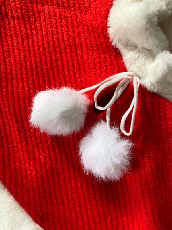 Cape poncho mère Noël 2 à 12 ans – Image 4