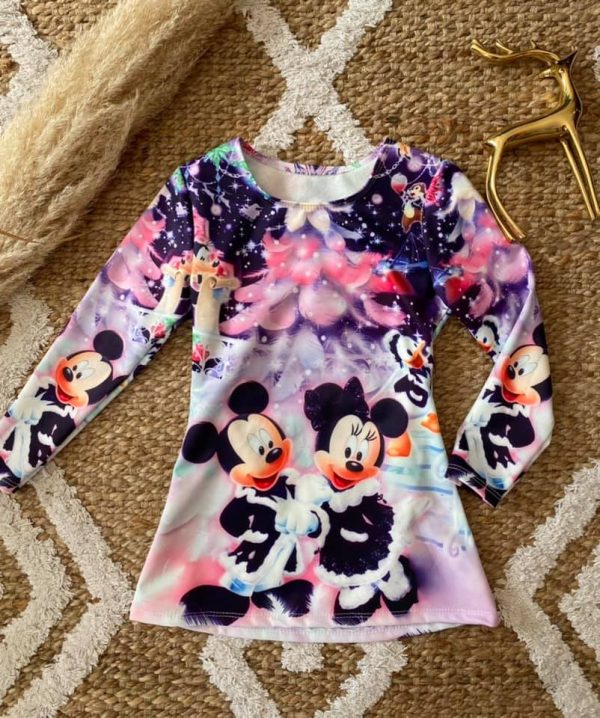 Robe tunique Imprimée thème Noël 2 à 14 ans