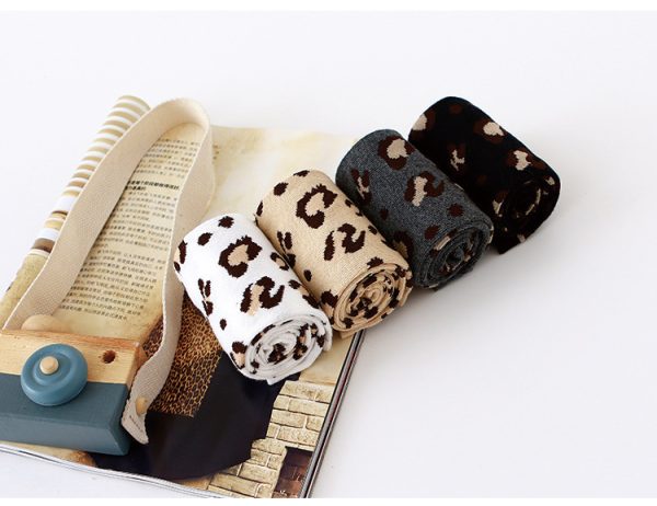 Chaussette haute print léopard 3 à 8 ans