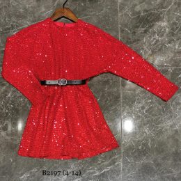 Robe de noël Eclat - sequin rouge