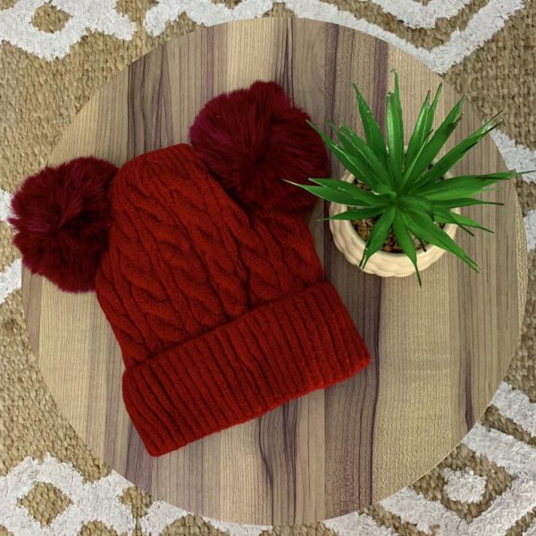 Bonnet double pompom dès 8 ans – Image 7