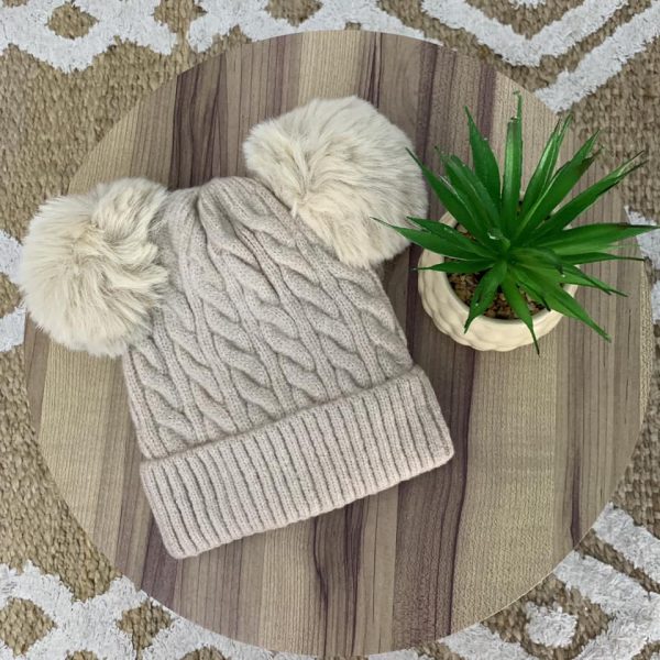 Bonnet double pompom dès 8 ans – Image 8