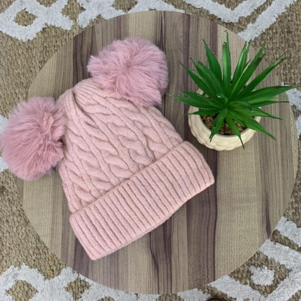 Bonnet double pompom dès 8 ans – Image 3