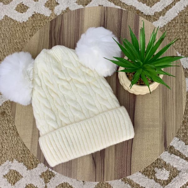 Bonnet double pompom dès 8 ans – Image 5