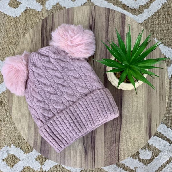 Bonnet double pompom dès 8 ans – Image 2
