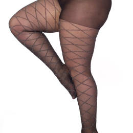 Collant glitter argent - Collection Curvy