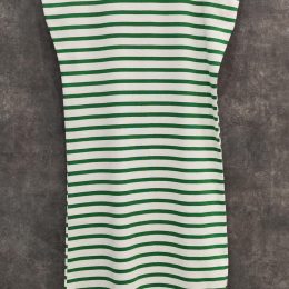Robe longue marinière + bandana - Rayée verte