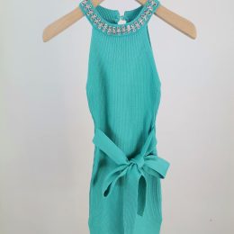 Robe tube modèle Néfertiti- turquoise