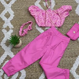 Ensemble pantalon 4 pièces - rose