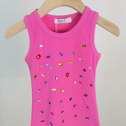 Débardeur bijoux - fuchsia