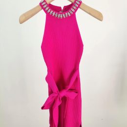 Robe tube modèle Néfertiti- fuchsia