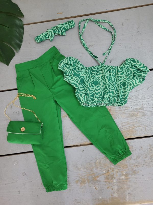 Ensemble pantalon 4 pièces - vert