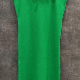 Robe longue unie + bandana - Verte