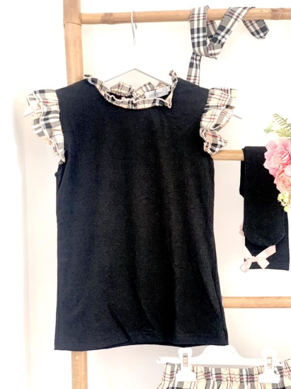 Ensemble 4 pièces jupe tartan – Image 3