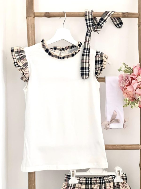 Ensemble 4 pièces jupe tartan – Image 2