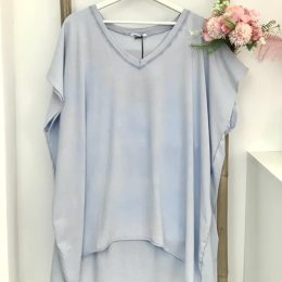 Robe tunique loose - tête de mort bleu poudré