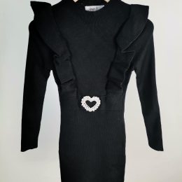 Robe tube coeur - Noir