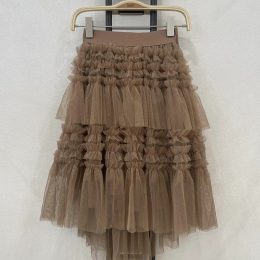 Jupe longue tulle - coffee