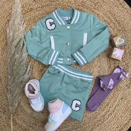 Ensemble jupe US - Vert sauge
