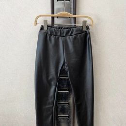 Legging simili cuir  - Noir