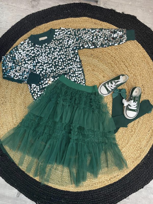 Jupe longue tulle - vert – Image 2