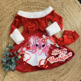 Robe velours Angel - Rouge