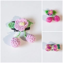 Barrette magique tient sur 1 cheveu, modèles Cerise au choix